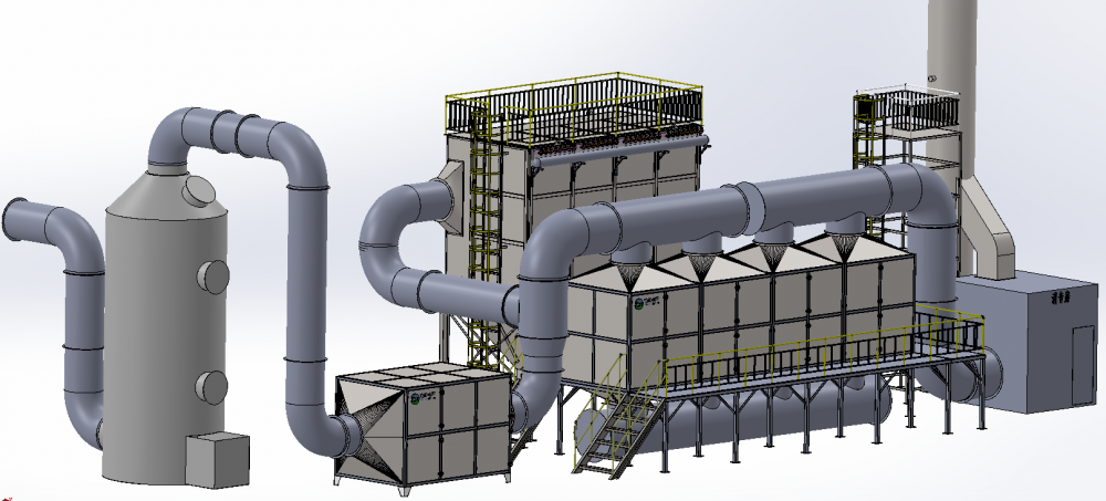 工業(yè)危廢處理車間廢氣及粉塵處理設備